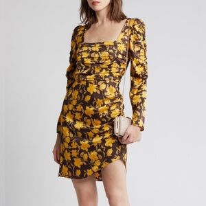 Puff sleeve flower dress